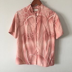 Vintage Lotus Flower Top Sz M